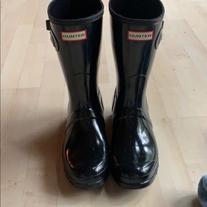 Hunter Short Rain Boots w/ Boot Socks